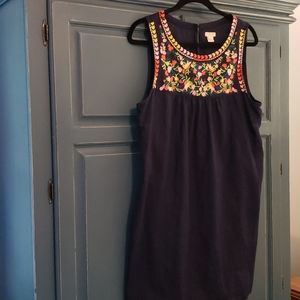 J. CREW Embroidered Cotton Sundress